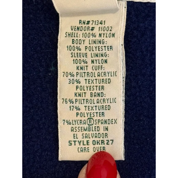 Vintage 90s L.L.Bean Three-Season Jacket Mens Gray Full Zip Fleece Lined Sz M - Picture 8 of 9